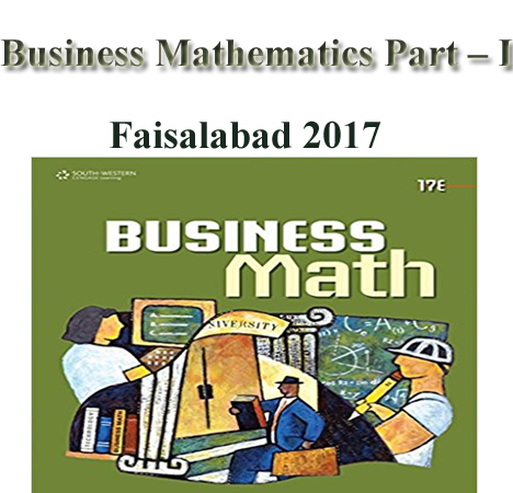 Business Mathematics I com Part 1 2017 Past Papers