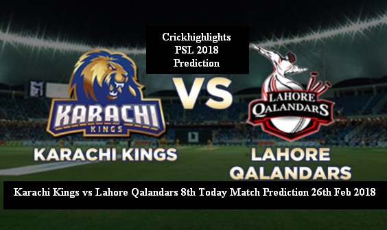 Karachi Kings V  Lahore Qalandars 8th Match Highlights Feb 26 2018