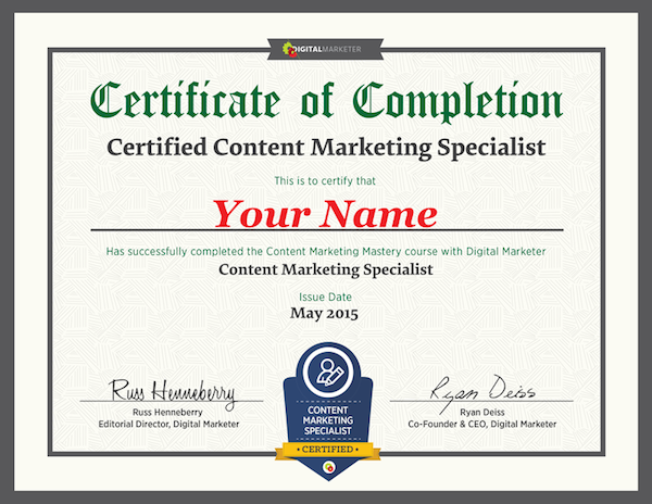 Content Marketing Institute Certification