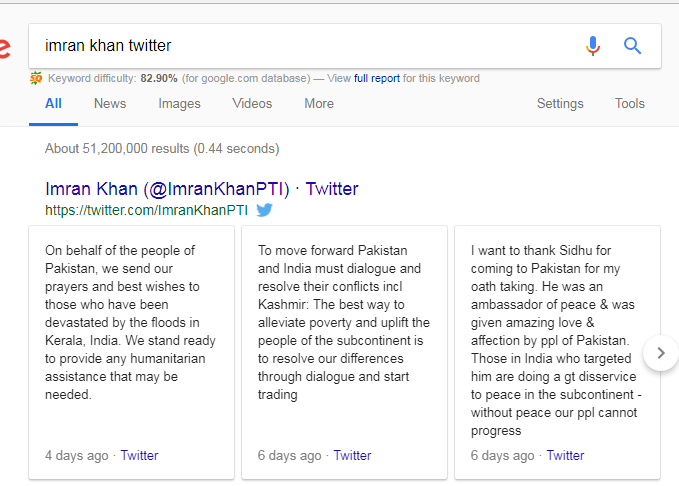 Imran Khan Official Twitter Account