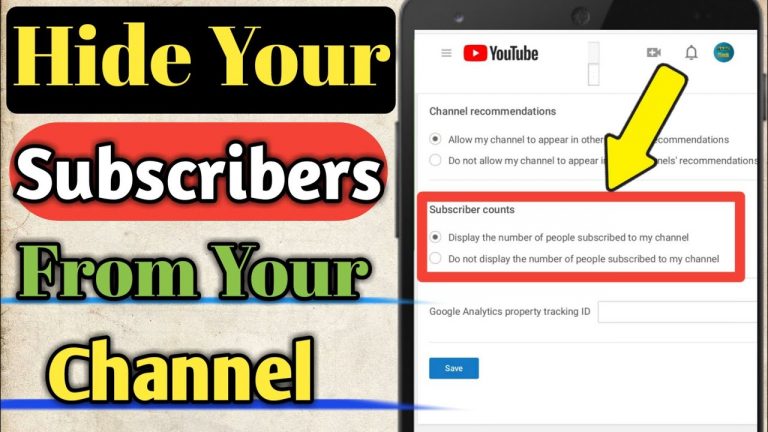 How to hide subscribers on youtube?