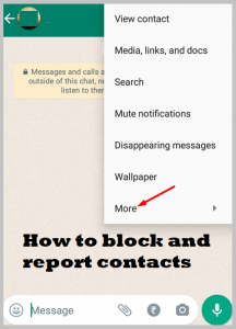 How to block and report contacts