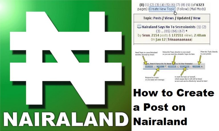 How to Create a Post on Nairaland