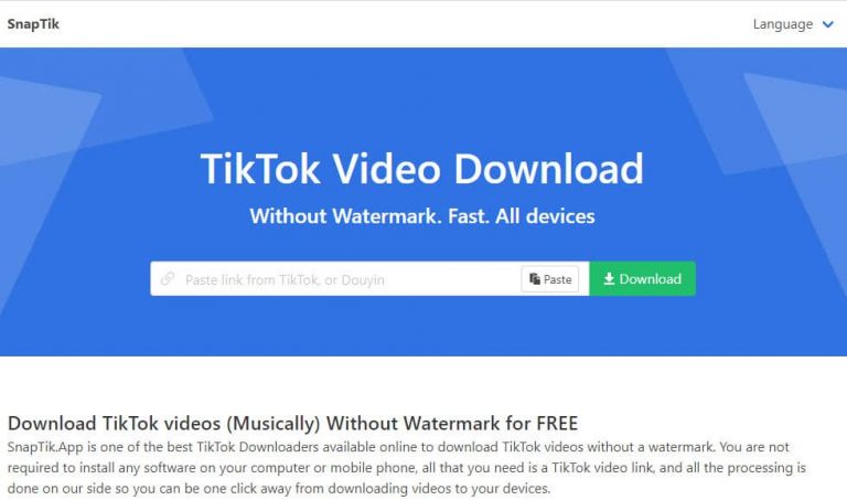 How to Download TikTok Videos Without Watermark with Snaptik