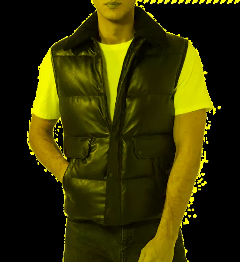 Black Leather Puffer Vest: The Ultimate Fusion of Style and Comfort