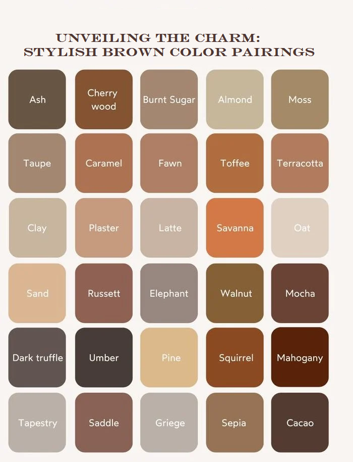 Unveiling the Charm: Stylish Brown Color Pairings