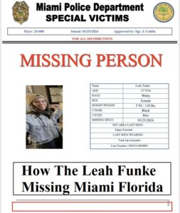 How the leah funke missing miami florida