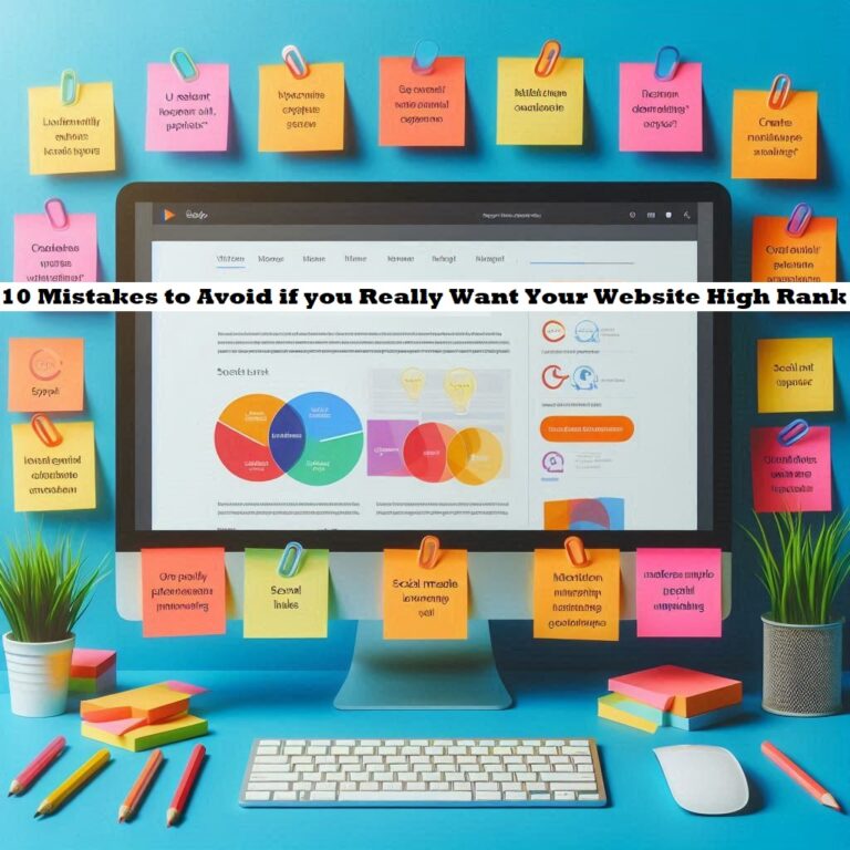 10 Mistakes to Avoid if you Really Want Your Website High Rank
