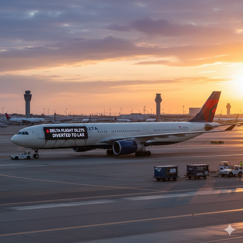delta flight dl275 diverted lax