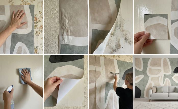 How to Successfully Apply Peel and Stick Over Existing Wallpaper