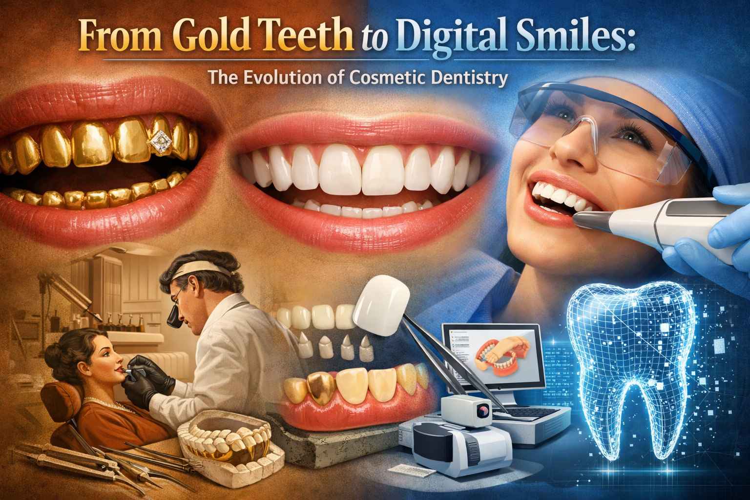 From Gold Teeth to Digital Smiles: The Evolution of Cosmetic Dentistry