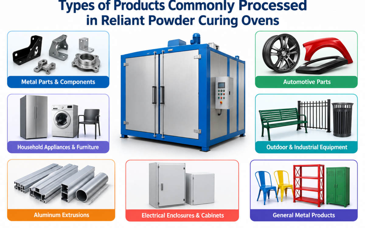 Types of Products Commonly Processed in Reliant Powder Curing Ovens