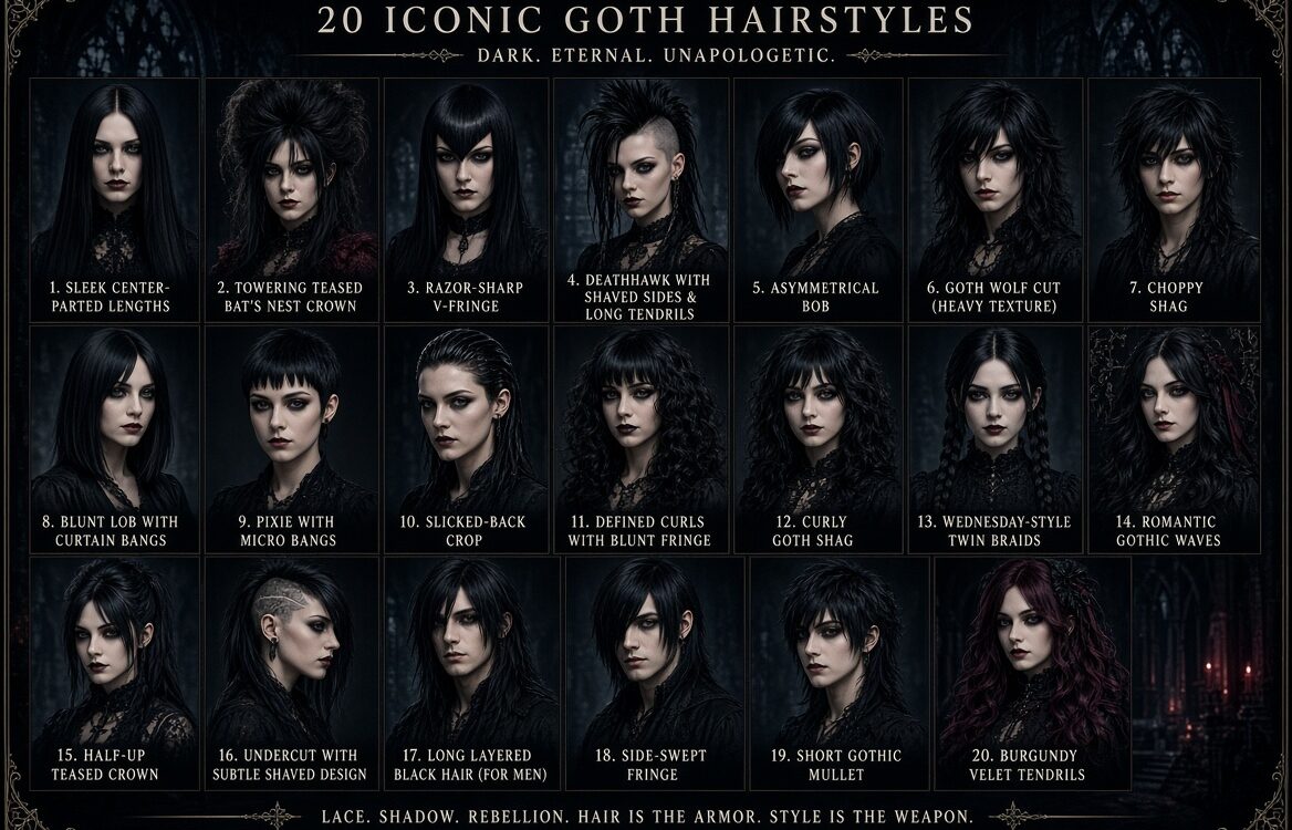 Goth Hairstyles: 20 Dark, Edgy Ideas for Every Hair Type